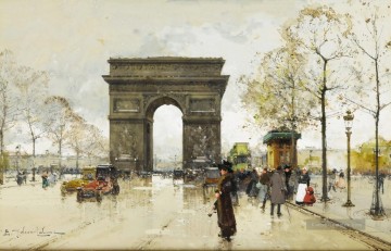Arc de Triomphe Eugene Galien Pariser Ölgemälde